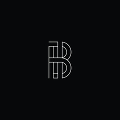 Professional Innovative Initial HB logo and BH logo. Letter HB BH LOGO Minimal elegant Monogram. Premium Business Artistic Alphabet symbol and sign