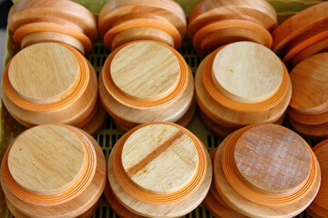 wooden bottle cap of glass bottle