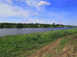 dutch landscape with a river