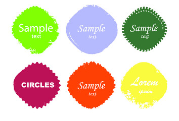 Grunge post Stamps Collection, Circles. Banners, Insignias , Logos, Icons, Labels and Badges Set . vector distress textures.blank shapes.