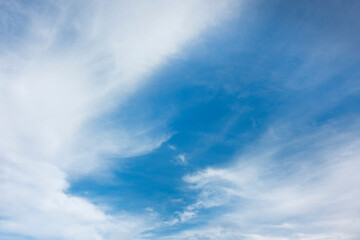 Fototapeta na wymiar blue sky with a white cloud beautiful natural background.