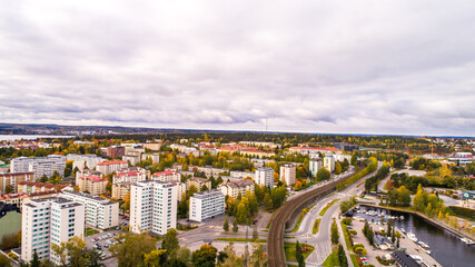 Top view of Tampere city, FInland