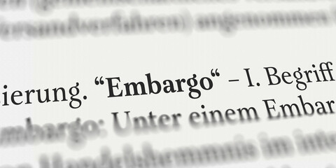 Embargo, Handelsembargo im Buch 