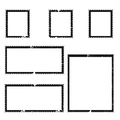 Postage stamps in grunge style. Set of textured postmarks . vector collection of vintage post marks.