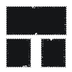 Postage stamps in grunge style. Set of textured postmarks . vector collection of vintage post marks.