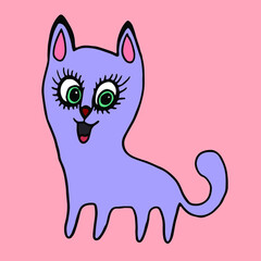 vector illustration of a cat