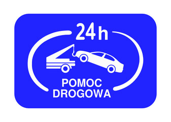 auto pomoc - holowanie samochodu - obrazy, fototapety, plakaty