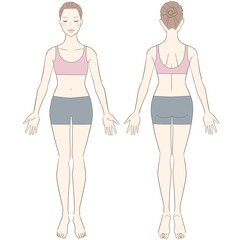 女性　美容　全身　ウェア
