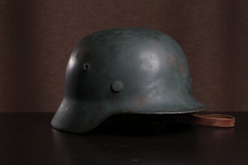 WW2 WWII German M40 Helmet after professional restoration Liner Chinstrap