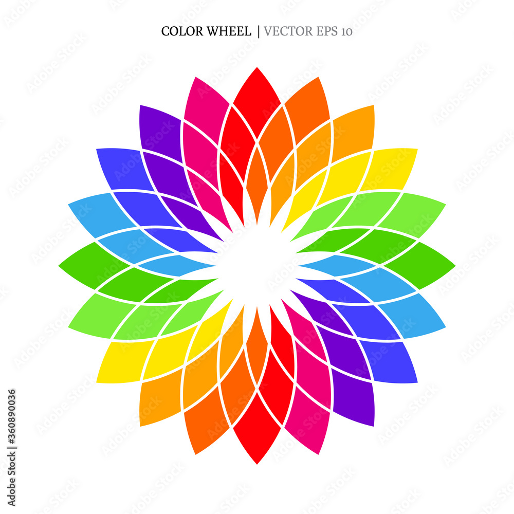 Wall mural abstract color wheel