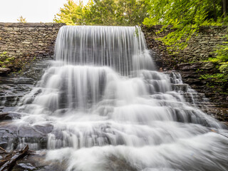 Stock photo of small waterfall in the mountains