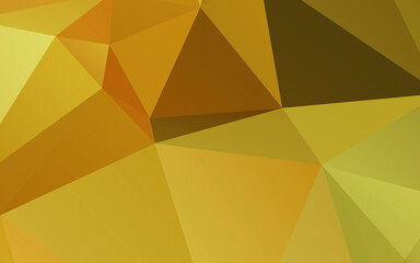 Modern (Golden) Polygonal shapes background, low poly triangles mosaic, golden or gold crystals backdrop, vector design wallpaper. High technology and luxury concept.