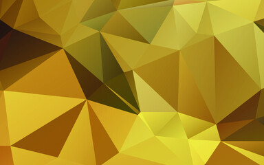 Modern (Golden) Polygonal shapes background, low poly triangles mosaic, golden or gold crystals backdrop, vector design wallpaper. High technology and luxury concept.
