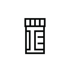 Capsule Bottle Icon Vector Logo Template