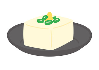 冷奴 とうふ ベクター イラスト