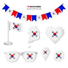 South Korea symbol set