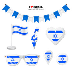 Israel symbol set