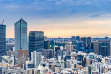 Fototapeta na wymiar 東京都港区浜松町から見た東京の都市風景