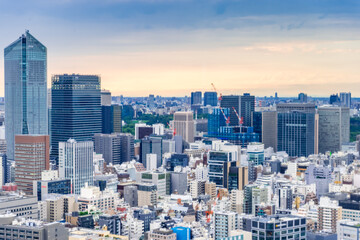 Fototapeta na wymiar 東京都港区浜松町から見た東京の都市風景