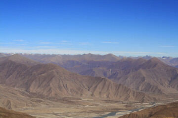 beautiful scenary of   Qinghai–Tibet Plateau.tha massive mountain ranges,blue sky snd glacier the...