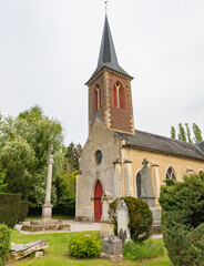 Fototapeta na wymiar Saint-Germain-de-Livet church in Saint-Germain, France