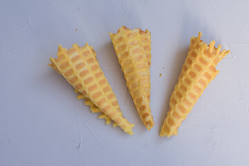 ice cream cones on black