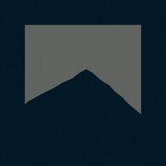 Dove Gray color Mountains rocks silhouette art logo design illustration