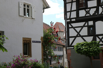 Fototapeta na wymiar Bad Wimpfen, historic old town in Germany/Baden Württemberg with Staufen history
