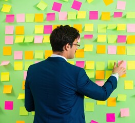 Businessman with many business priorities