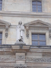 Fototapeta premium Statue of Descartes, located at the museum Louvre, Paris, France, 2011