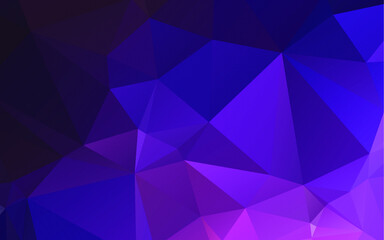 Abstract polygonal blue and purple background . Polygonal Space background with nebula and stars. Magic color Infinite universe and starry night. Vector illustration for poster design. High technology