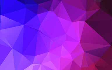 Obraz premium Abstract polygonal blue and purple background . Polygonal Space background with nebula and stars. Vector illustration for poster design. High technology, milky way concept. 