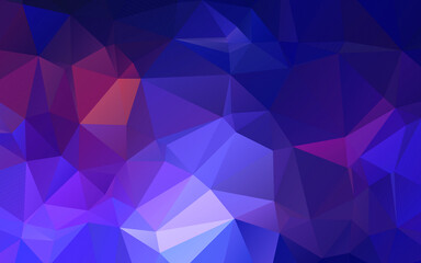 Fototapeta premium Abstract polygonal blue and purple background . Polygonal Space background with nebula and stars. Vector illustration for poster design. High technology, milky way concept. 