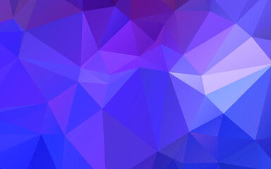 Fototapeta premium Abstract polygonal blue and purple background . Polygonal Space background with nebula and stars. Vector illustration for poster design. High technology, milky way concept. 