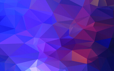 Fototapeta premium Abstract polygonal blue and purple background . Polygonal Space background with nebula and stars. Vector illustration for poster design. High technology, milky way concept. 