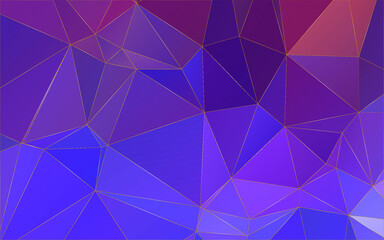 Obraz premium Abstract polygonal blue and purple background . Polygonal Space background with nebula and stars. Vector illustration for poster design. High technology, milky way concept. 