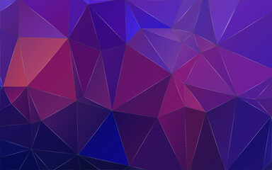 Obraz premium Abstract polygonal blue and purple background . Polygonal Space background with nebula and stars. Vector illustration for poster design. High technology, milky way concept. 