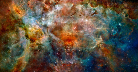 Colorful galaxy background. Elements of this image furnished by NASA