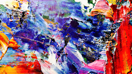 Colorful abstract background wallpaper. Modern motif visual art.  Mixtures of oil paint. Trendy...