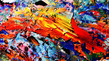 Colorful abstract background wallpaper. Modern motif visual art.  Mixtures of oil paint. Trendy...