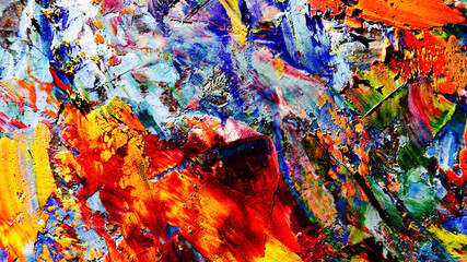 Colorful abstract background wallpaper. Modern motif visual art.  Mixtures of oil paint. Trendy...