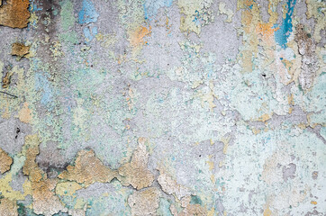 wall with colorful dirty cracked texture