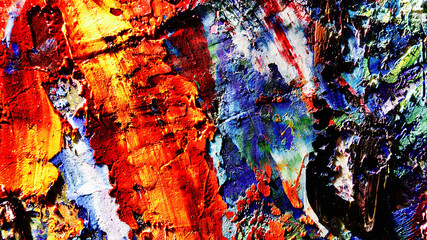 Colorful abstract background wallpaper. Modern motif visual art.  Mixtures of oil paint. Trendy...