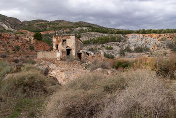 ruined house in the countryside