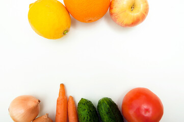 Fresh vegetables and fruits for a healthy diet