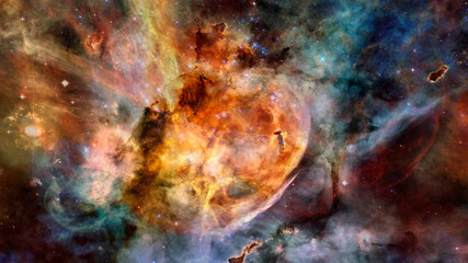 Cosmic landscape. Endless deep space. Elements of this image furnished by NASA