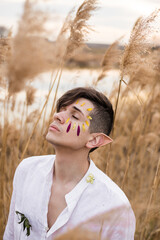 Enchanting elf boy portrait