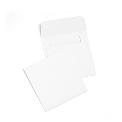 Blank paper square envelope mockup