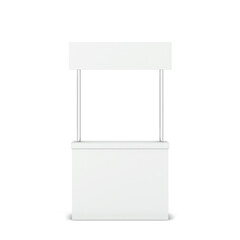 Blank promo counter stand mockup