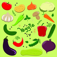 seamless pattern with vegetables